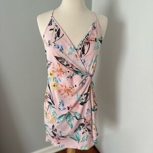 BCBG Floral Pink Wrap Dress